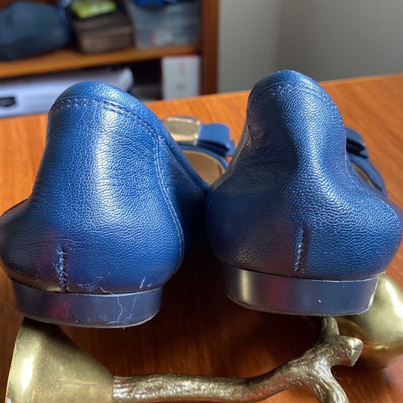 Cole Haan Elsie bow blue ballet flats. Size 6.5. - Picture 2 of 6